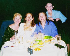 Suzie Dimblad, Christine Badour, Jenny Jackson, and Stephanie Clemo meeting in London