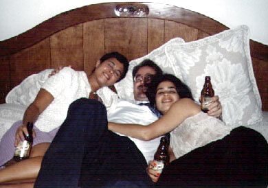 Nancy, Dan and Tisha in bed