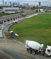 Sports field with Greenhills skyline in background